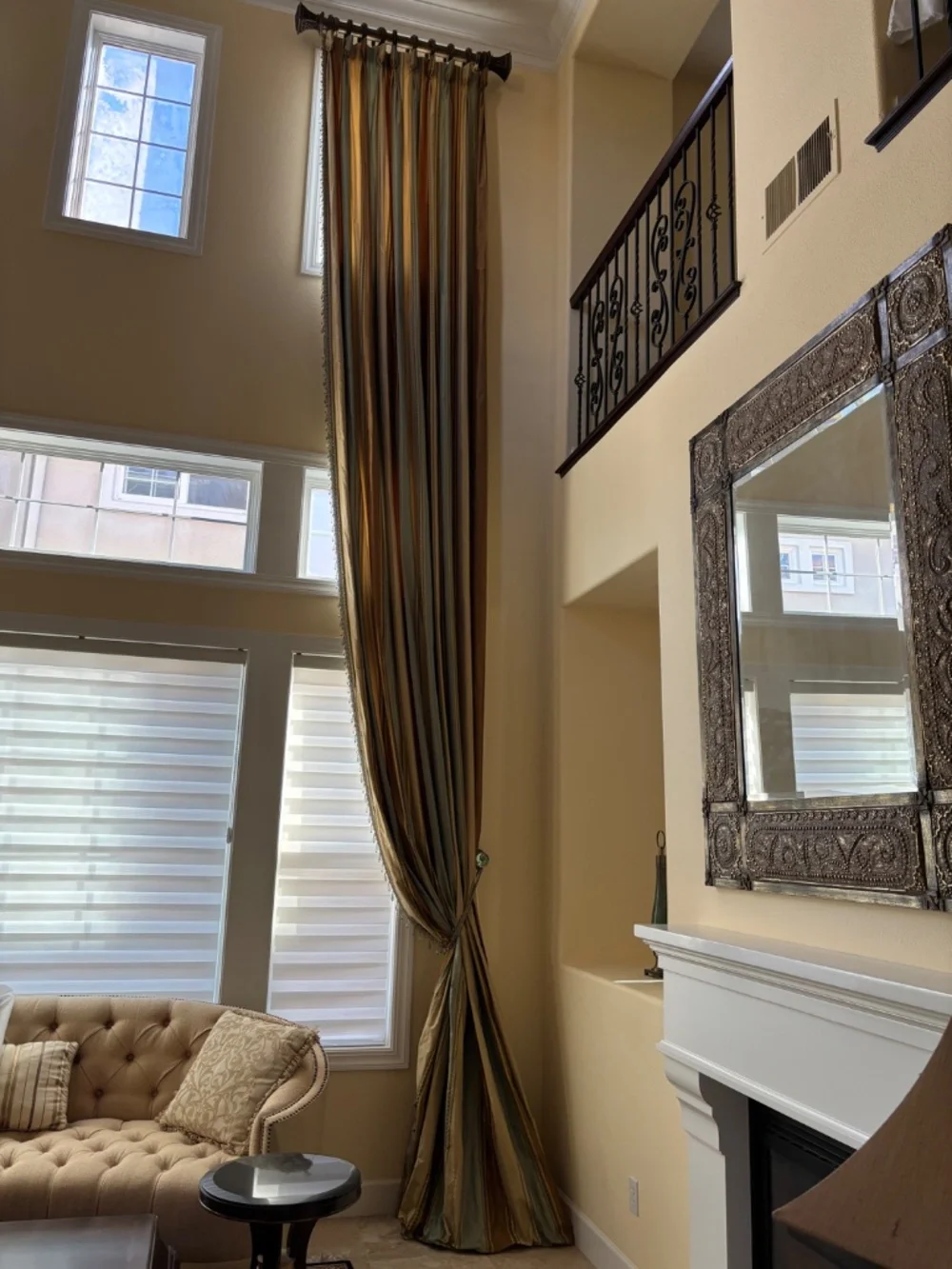 Silk drapes